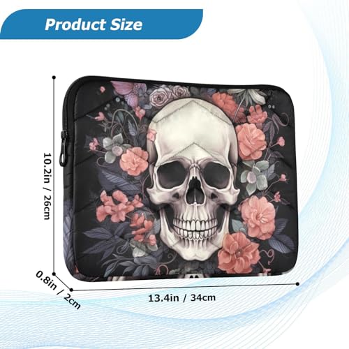 Funda para Laptop de 13-14 pulgadas Skull Flowers miniatura 3