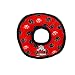 TUFFY Ultimate Ring, Durable Dog Toy (Junior, Red Paw)