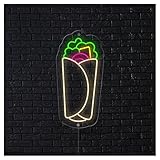 Hängende Kunst Leuchtreklamen Döner Kebab Leuchtreklame Burritos Essen Schnellimbiss Restaurant Straße Laden Feinkostmarkt Küche Zuhause Wanddekoration 48cm(Style B)