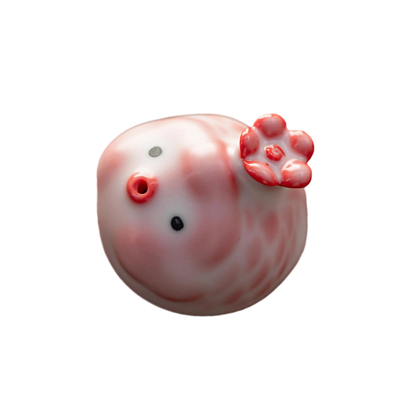Kalttoy Unique Bubble Blowing Fish Tisane Accessories Handcrafted Pottery Painting for Tisane Lover and Home Decors Fired Pottery