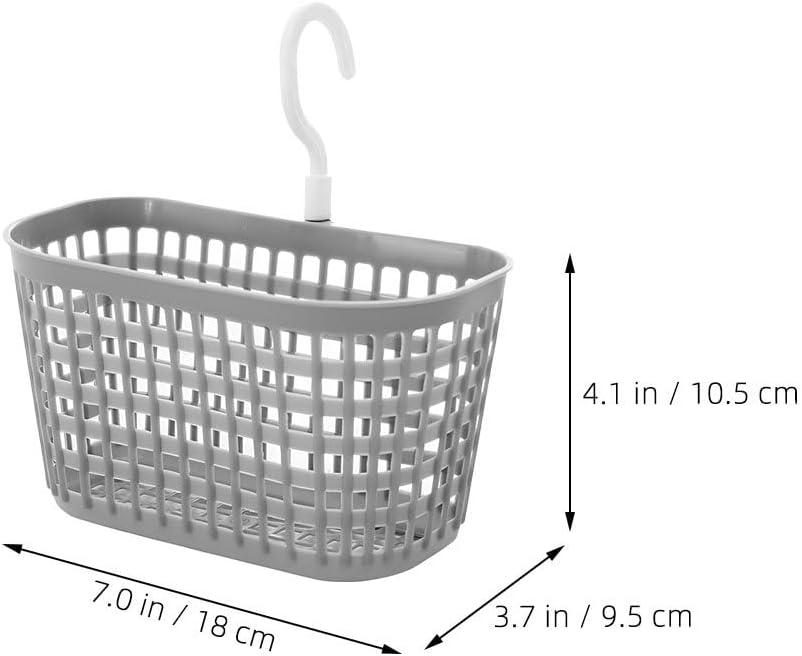 Luxshiny Rotating Hanging Basket with Hooks 6-Pack 7.08X4.13X3.74 Inch Wall Mounted Plastic Shower Basket Kitchen Storage Organizer Space-Saving Home & Bathroom