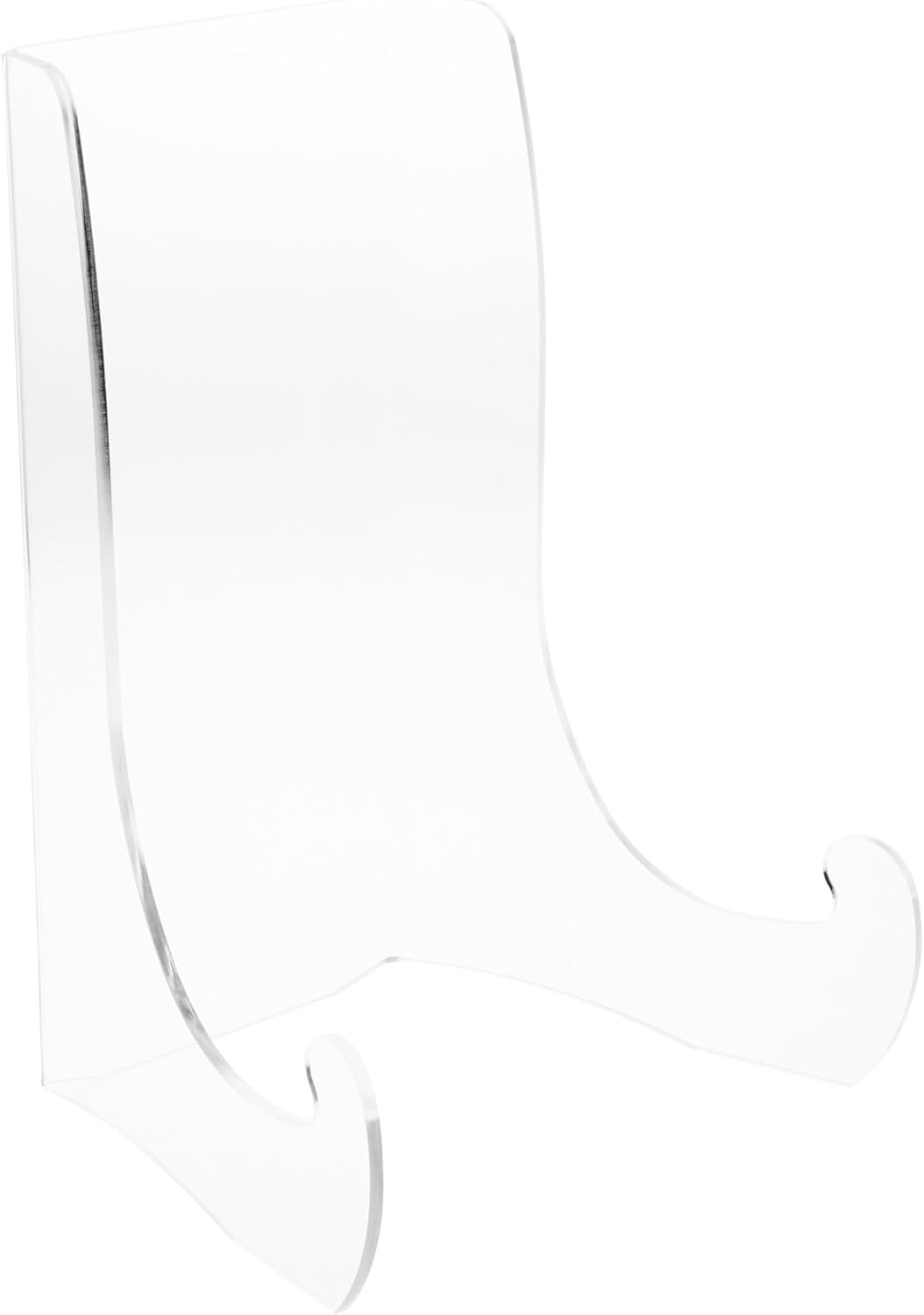 Plymor Clear Acrylic Flat Back Easel with Shallow Support Ledges, 15" H x 10.25" W x 8.75" D