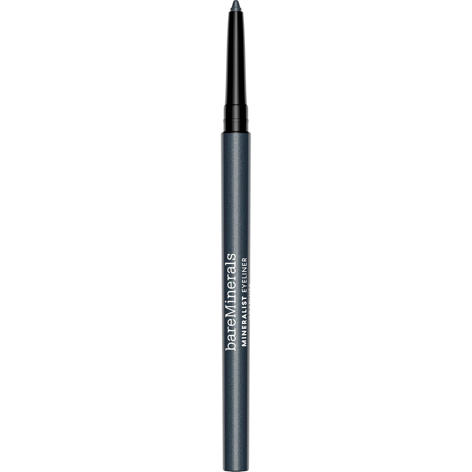 bareMinerals Mineralist Lasting Eyeliner, Mineral-Based Waterproof Eyeliner, Long-Lasting Blendable Color, Safe for Waterline, Retractable, Vegan