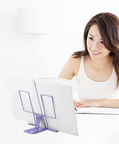 Miniatura 35 de Honagu Adjustable Reading Rest - Book Holder, Documents Stand, Sturdy Typing Stand for Recipes, Textbooks, Tablet, Music Books (Navy Blue)