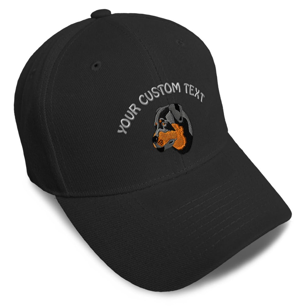 Baseball Caps for Men & Women Embroidered Rottweiler Head A Embroidery Ladies & Men Baseball Hats Acrylic