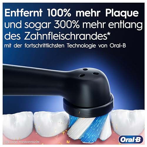 Oral-B iO Series 9 Plus Edition Elektrische Zahnbürste, Electric Toothbrush, PLUS 3 Aufsteckbürsten, 7 Modi für Zahnpflege, Lade-Reiseetui, Designed by Braun, white alabaster – Bild 3