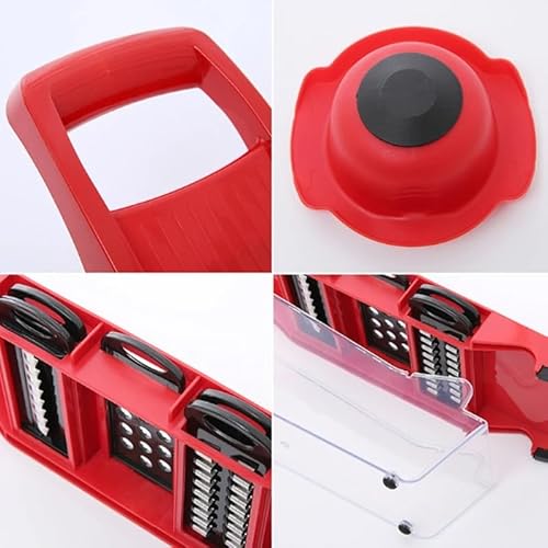 Ralador Fatiador Legumes Mandoline 6 em 1 Multifuncional Aço Inox.