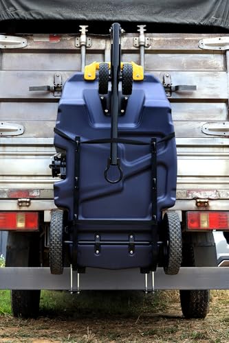 Image of RV Bumper Mount Tote Tank Holder Carrier Heavy Duty Steel Support with Straps