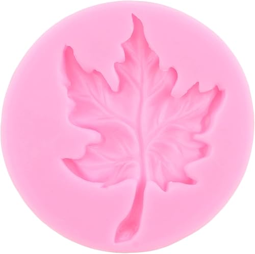 Miniatura 8 de Mujiang Molde de silicona con diseño de hojas de arce para decoración de pasteles, decoración de cupcakes, pasta de goma de mascar de chocolate y