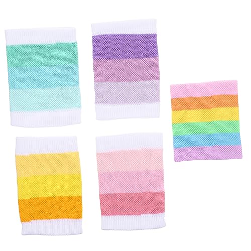 minkissy 5 Piezas correa de compresión rugerizado vendas elasticas compresion abrazadera muñequera para dedo muñequera para soporte para ejercicios de muñeca nylon