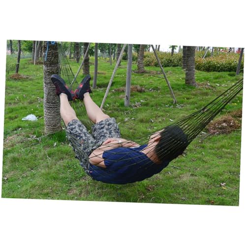 Kisangel Seilhängematte Nylonnetz Stabile Outdoor Netzhängematte Leicht Zu Reinigen Traglast 120 Kg Schlafnetz Für Camping Reisen Garten Und Terrasse