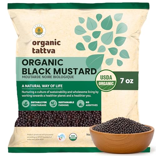 Image of Organic Tattva Black Mustard Seeds 100g | Quality Rai | Naturally Processed Farm-Fresh Whole Seeds | Aromatic Spice for Tempering & Indian Cooking