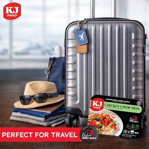 Image of KJ Poultry Kosher Ready Meals - Chicken Chow Mein, MRE Meat Meals Ready to Eat, Gluten Free, Halal, (1 Pack) Prepared Entree Fully Cooked, Shelf Stable Microwave Dinner Travel Military Camping