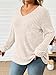 WYNNQUE Womens Plus Size Tops Long Sleeve V Neck Shirts 2025 Fall Fashion Tunic Sweaters Dressy Casual Winter Clothing Apricot 3XL