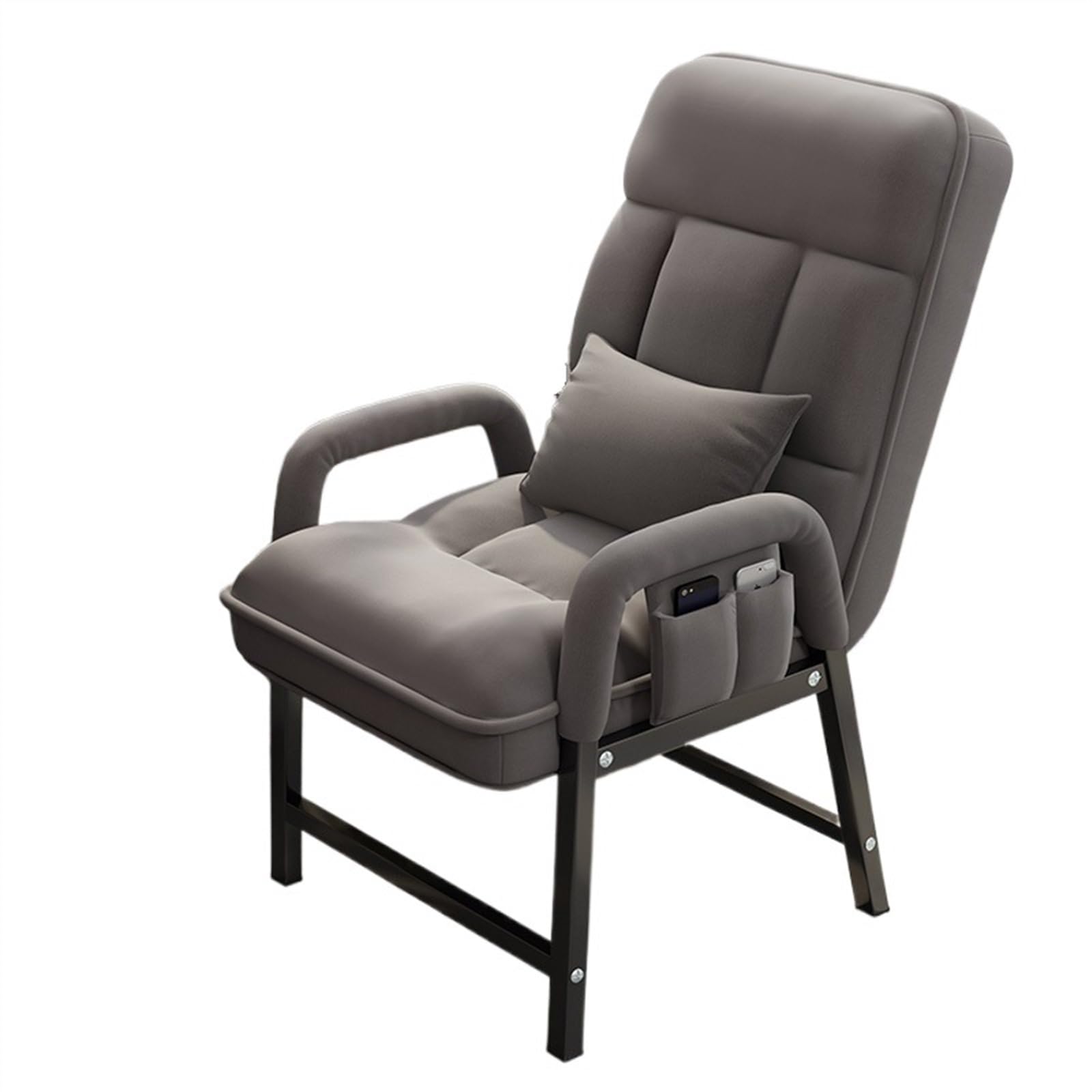 MYUYEE Fabric Office Chair Reception Office Meeting Waiting Room Side Office Desk Chair For Home Desk Chair (Grey-One Size)