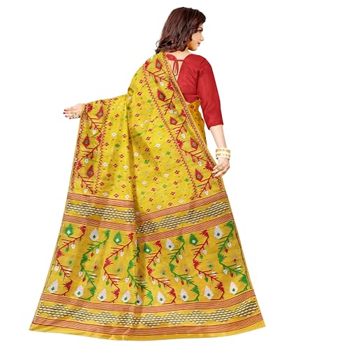 Image of Mayabi Women's Dhakai Jamdani Cotton Silk Saree Traditional Bengali Tant Korat Work, Without Blouse Piece