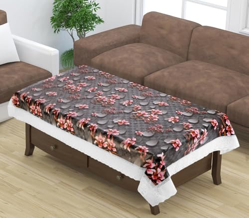 Image of Dakshya Industries PVC Waterproof Center Table Cover 40 x 60 Inch | Rectangle Coffee Table Cover | Spill Proof Oil Resistant Dustproof Heat Resistant Wipe Clean