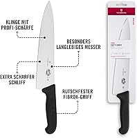 Vista 5 de Victorinox 5.2003.25 10 Inch Fibrox Pro Chef's Knife, Black, 10" Negro