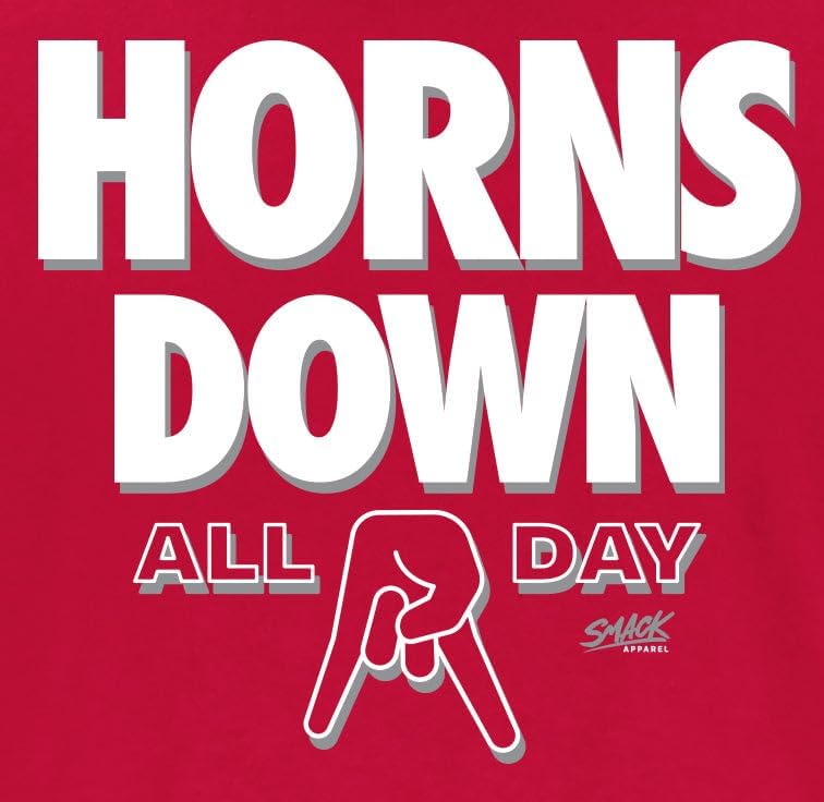 Smack Apparel All Day (Horns Down) T-Shirt for Ohio State College Fans (SM-5XL) - Image 2