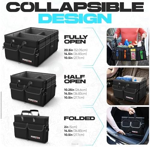 FORTEM Trunk Organizer - Foldable Car Organizer & Storage for SUVs & Trucks - thumbnail 6