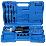 ECD Germany Juego de Alicates Profesionales para Remaches de Palanca Tenaza para Remachar Tuercas - Asas Antideslizantes - Boquillas de M5 M6 M8 M10 M12 - Incluye Estuche de Guardado Azul