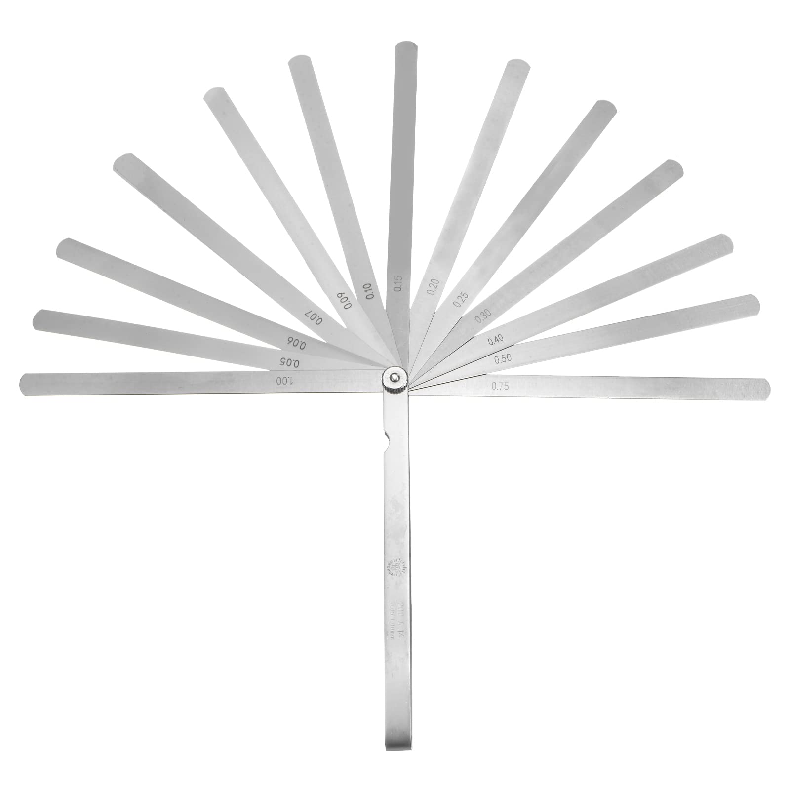 QUARKZMAN 14 Lames Palpitation Jauge (0,05-1,0 mm) Épaisseur 200 mm Longueur Inoxydable Acier Jauge Métrique Écart Mesure Outil pour mesure
