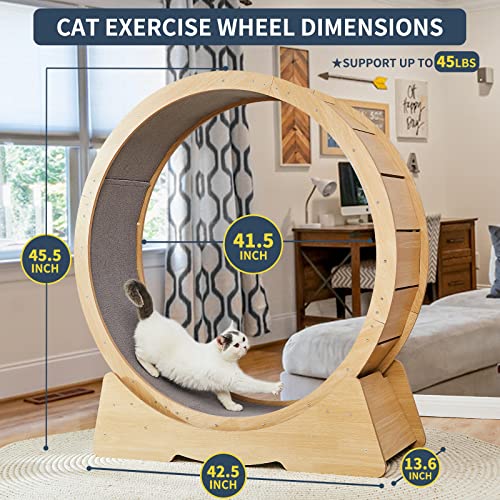 Cat Exercise Wheel - Sergamy Large Treadmill Exerciser For Indoor Cats, 42.5 Inch Love Kitty Running/Walking/Training For Fitness And Healthy, Suitable For Most Cats #TOP1