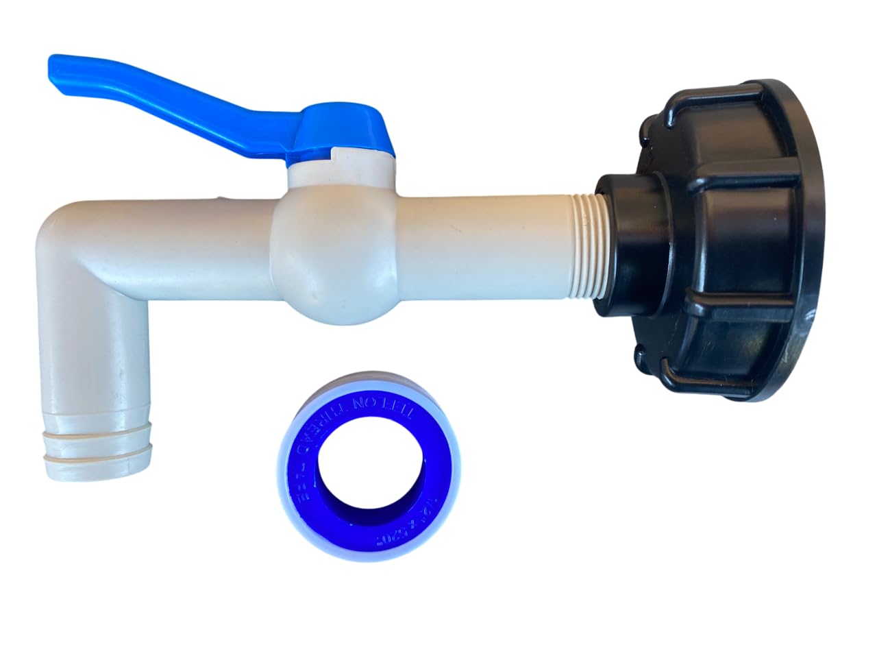 Cost Wise Blue Ibc S60x6 (2") Portible Water Stillage Tank Adaptor 14Cm Extender Long Reach Tap +Free Ptfe Tape,Use With 3/4" Garden Hose