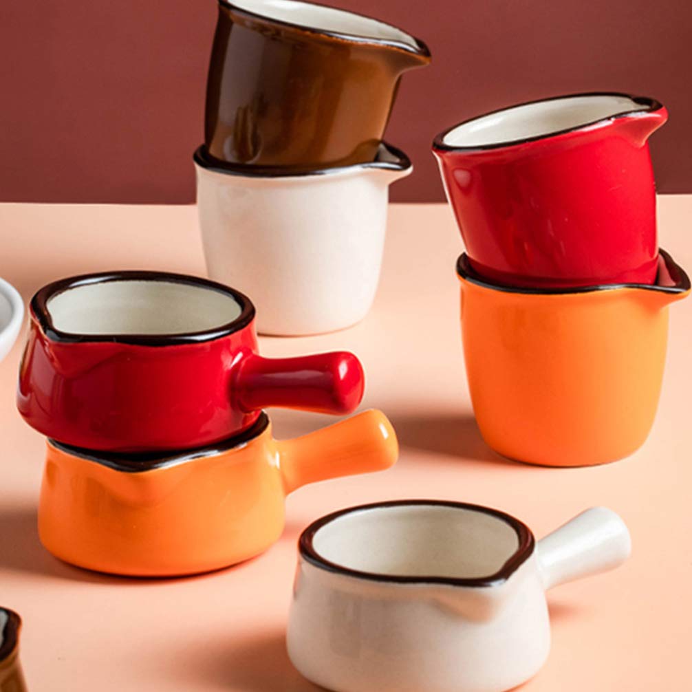 2 Pots à Lait En Verre 40 Ml HEMOTON - Double Bec, Transparents - Pour Sauce, Café, Miel