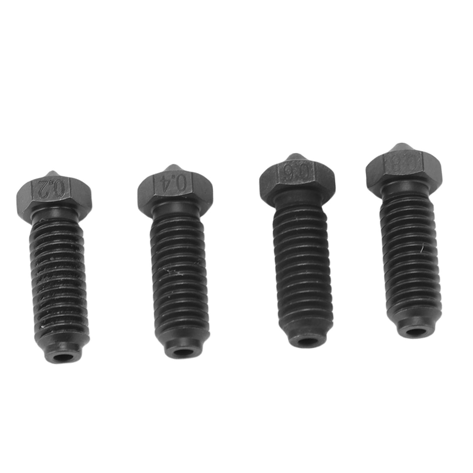 Kit de boquillas de acero endurecido, 40 piezas compatibles con piezas de repuesto de impresora 3D 3 Combo S1, juego de boquillas de 0,2 0,4 0,6 0,8 mm para impresión 3D F