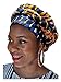 Blue and Orange African Print Ankara Modu Hat Pre-tied Head wrap