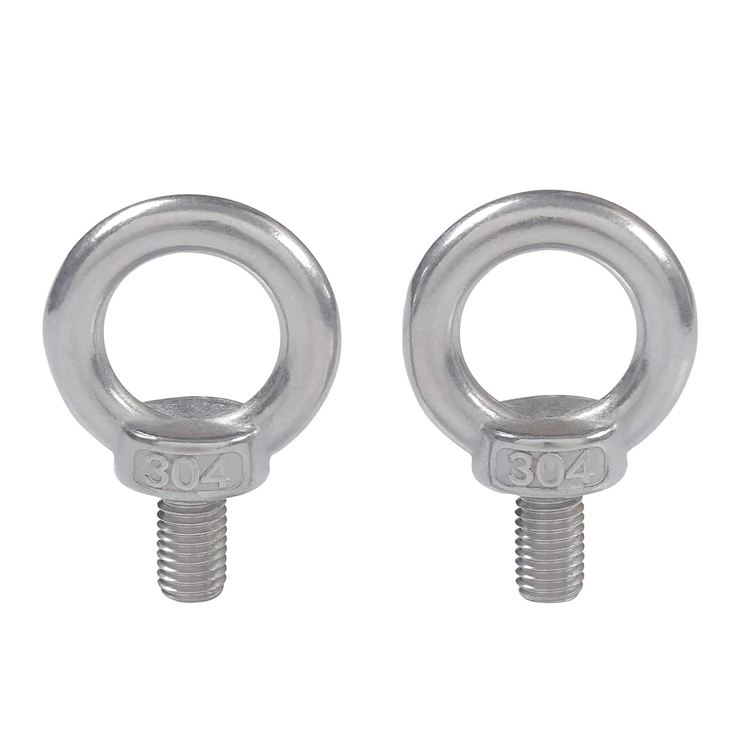 anneau de levage, Lot de 2 boulons à œil en acier inoxydable M10 soudés et fermés(M10x200mm)