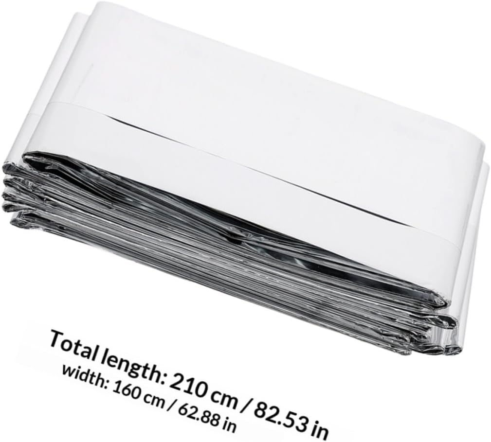 4pcs Emergency Thermal Blanket Set – Lightweight Portable Silver Aluminum Foil Survival Blankets 160x210cm for Outdoor Camping Hiking and Emergency Rescue