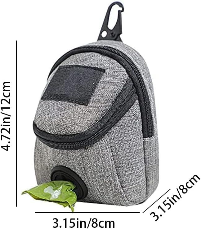 YUEXINYAN 1 Count Dog Waste Bag Dispenser, Nylon, WASTE_BAG, Animal Waste, Bag, 8x8x12cm, 96g, 1 Pcs, Dual Pocket, Portable - Image 2