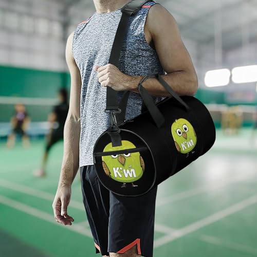 Funny Kiwi Bird Gym Bag Lightweight Carry On Duffel Bag Athletic Sports Travel Bag Weekender Bag for Men Women 6