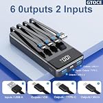 Portable Charger 35000mAh Power Bank with 22.5W Fast Charging LED Digital Display Battery Pack with 6 Outputs 2 Inputs, Type C Powerbank Portable Charger for iPhone 17 AirPods(Matte Black)