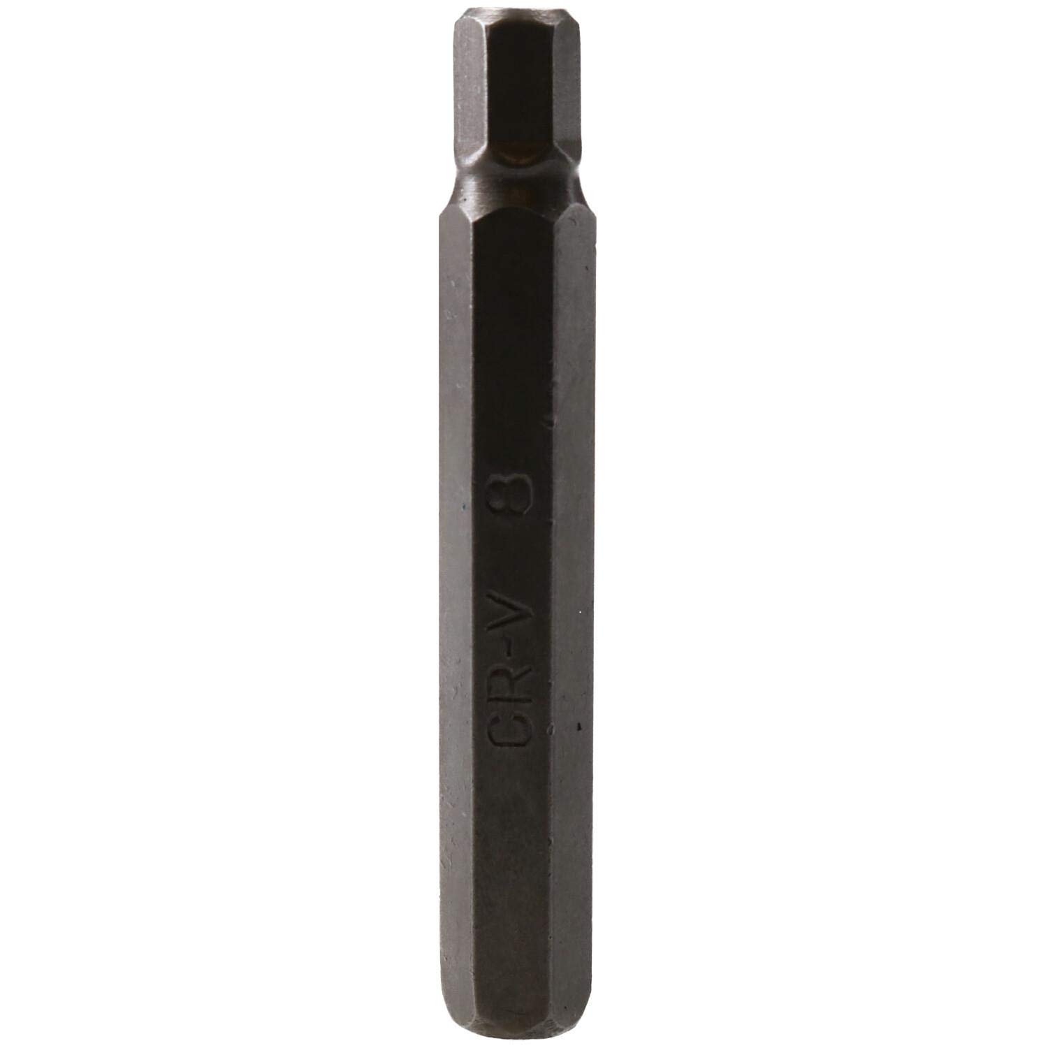 8mm Hex Allen Key Bit 75mm Length 10mm Shank Chrome Vanadium Hardened Tip