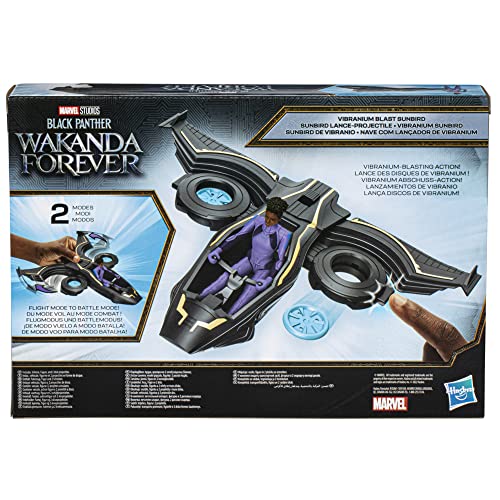 Marvel Studios' Black Panther: Wakanda Forever, véhicule Sunbird Lance-Projectile avec Figurine articulée Shuri, à partir de 4 Ans