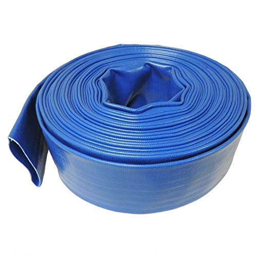 Jason by Megadyne 4502-8000 8' ID Blue PVC Water Layflat Discharge and Backwash Hose (75 Feet)