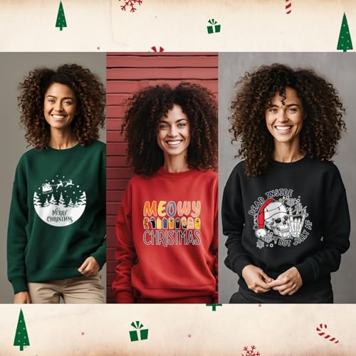 Tegoprints Christmas Sweatshirt Funny Soft Cotton Unisex Adult Tops Black3