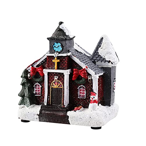Weihnachtsdorf Deko Ornaments, Weihnachtsdorf Mit LED-Licht,...