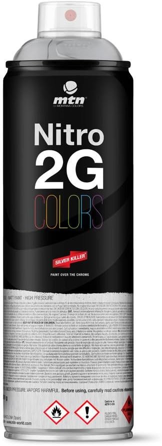MTN 2G Colors Spray Paint - Silver Chrome