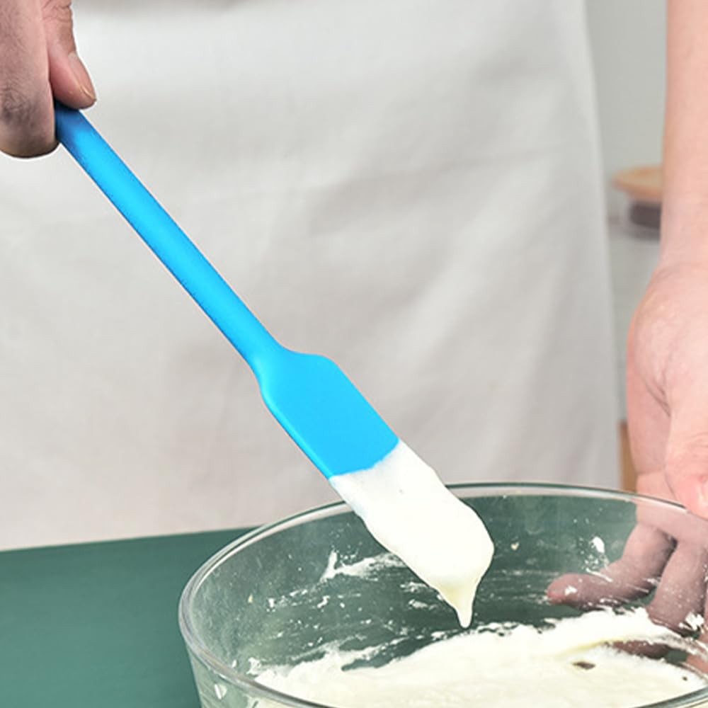 3-Piece Silicone Jar Spatula Set – Long Handled Jar Scrapers For Kitchen, Baking & Cooking