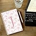 NEFMGEG Pink Floral Personalized Initial Letter J Notebook Journal, Custom Gifts, Personalized Monogrammed Gifts for Women, Cute Custom Hardcover Spiral Notebook for School,5.5 x 8.3