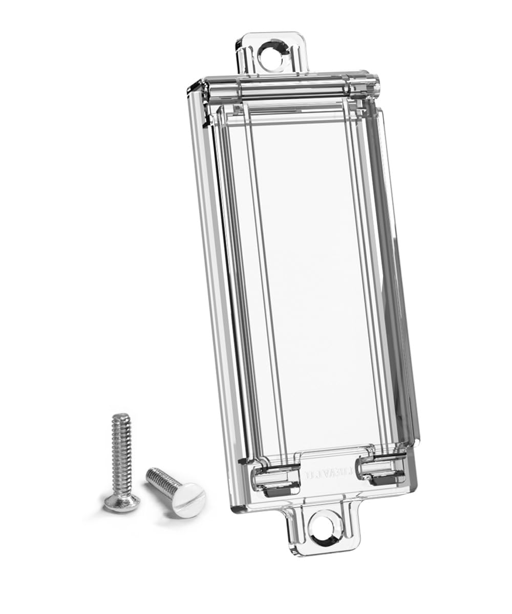 Light Switch Guard, ILIVABLE Child Proof Rocker Switch Plate Cover Prevents Kids or Accidental Turned On/Off Switch While Allowing Access (Clear, 1 Pack)