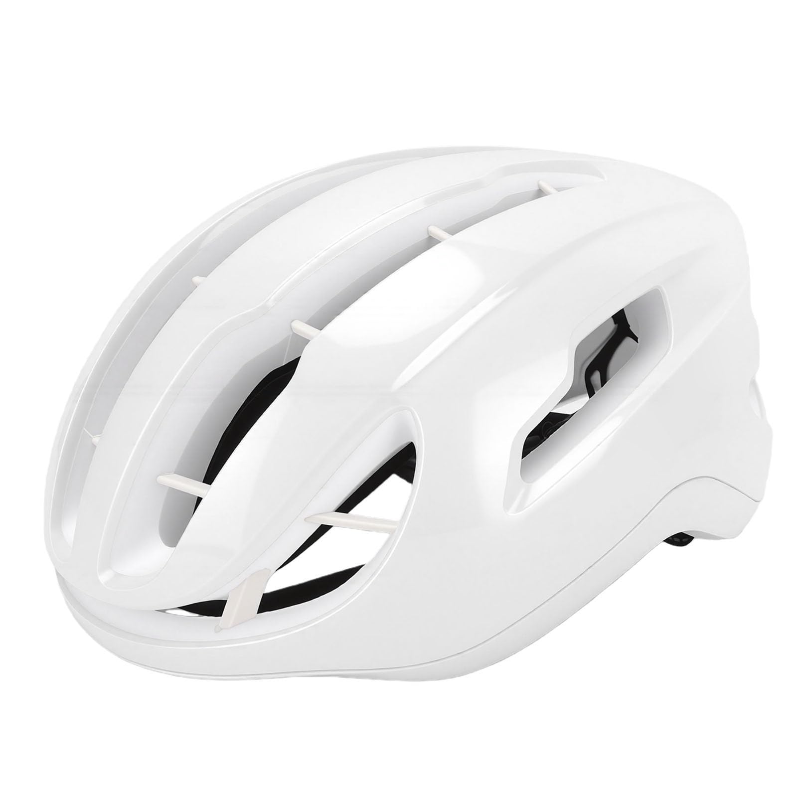 Casco de Ciclismo Ajustable Blanco Brillante Protección Elegante para Hombres Mujeres Ciclismo de Montaña de Carretera