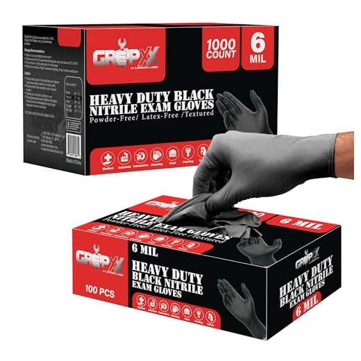 Heavy Duty Black Nitrile Gloves - 1000 Count