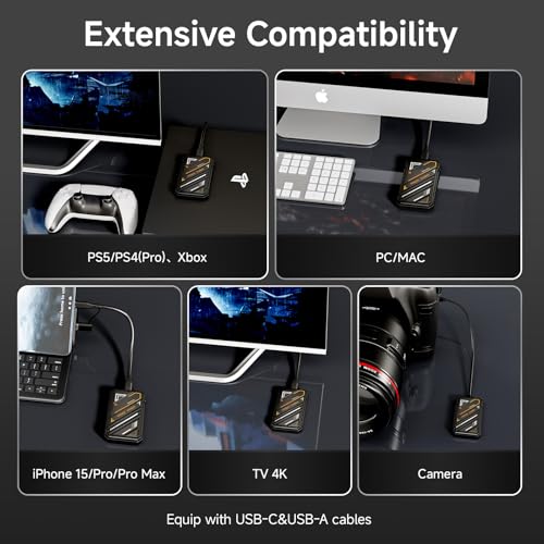 Image of fanxiang External SSD 1TB, Up to 3800MB /s USB 4.0, External Solid State Drive, Portable SSD Type-C External Hard Drive for iPhone 15 /Pro /PC /Laptops /Professionals /Gaming, PS3000