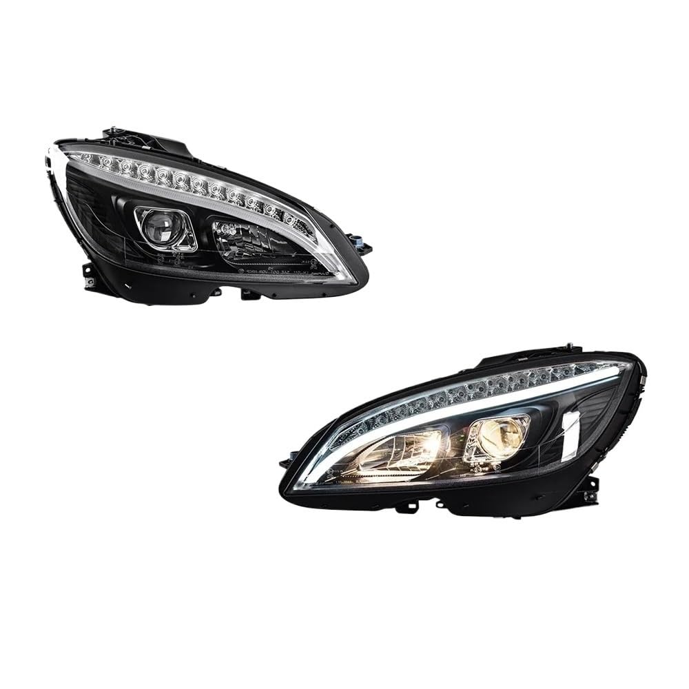 Faros LED Benz Clase C W204 de 2007 a 2011 con luces antiniebla traseras e intermitentes 8