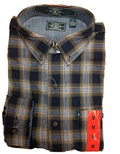 G.H. Bass & Co. Men's Fireside Flannel Long Sleeve Button Down Shirt (XL, Night Sky)